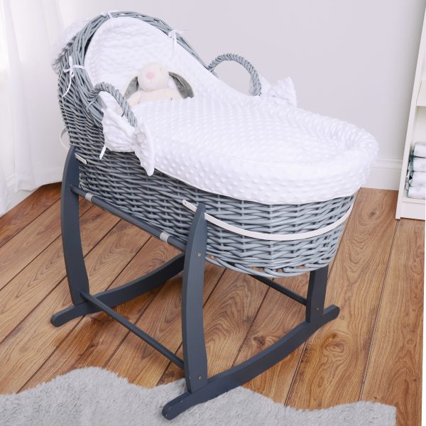 Luxury grey moses basket