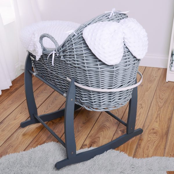 Luxury grey moses basket - Image 3