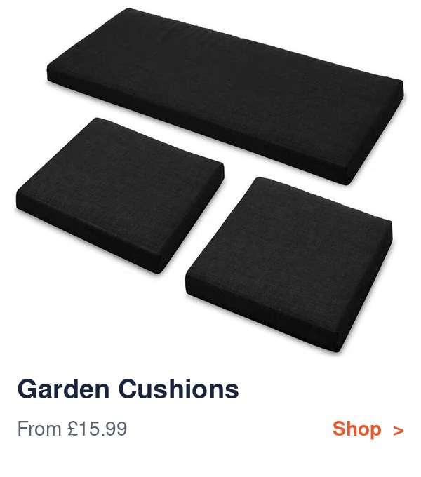 Garden cushions from £15.99